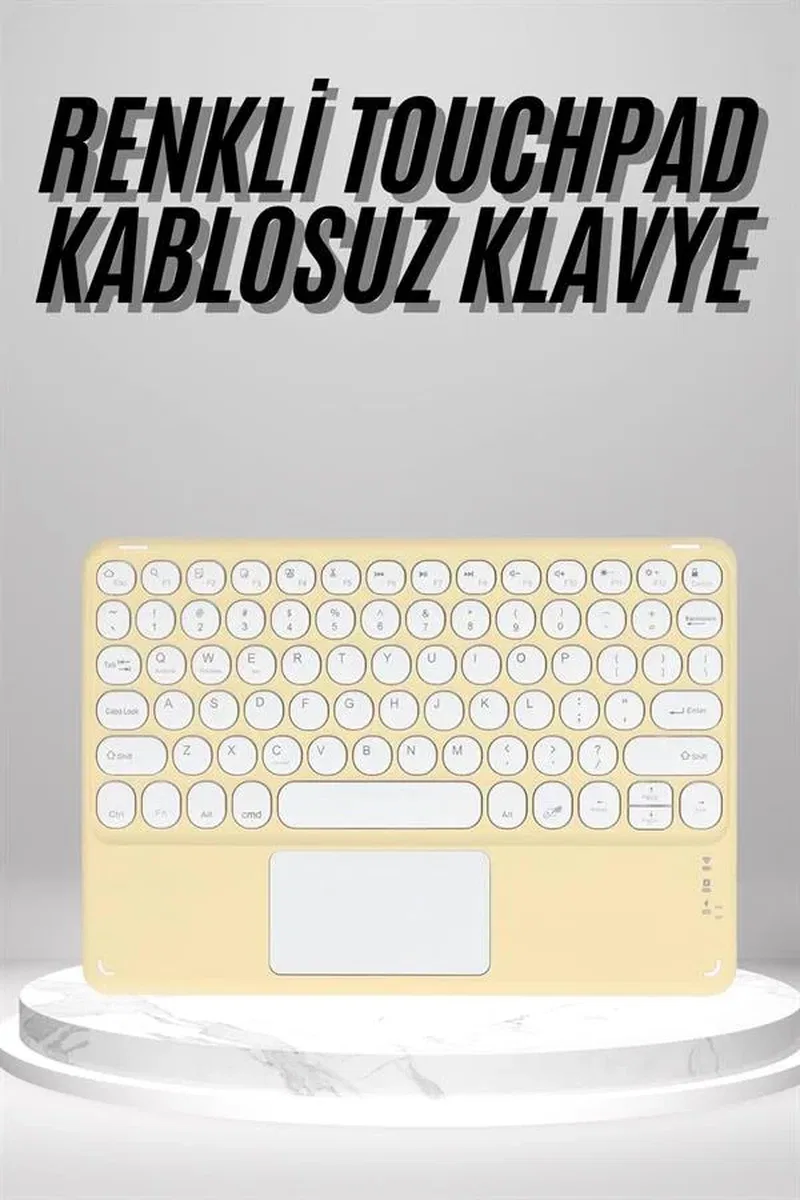 Touchpad Uyumlu Bluetooth Klavye Slim Kablosuz Wifi Q Klavye görsel 2