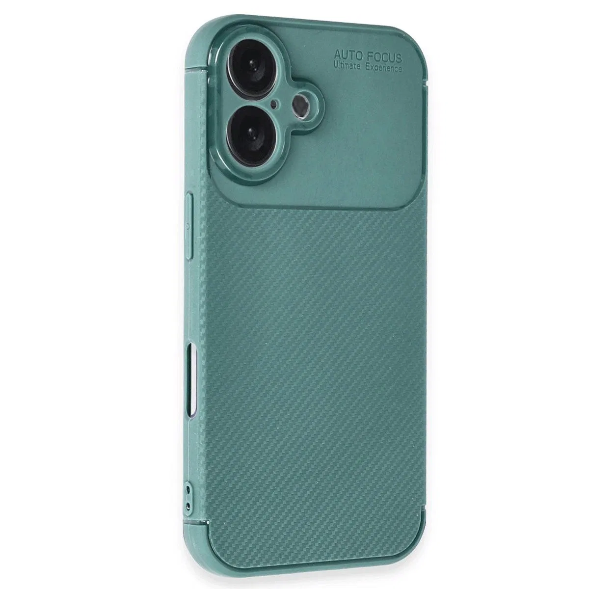 Apple İphone 16 Kılıf Auto Focus Karbon Kapak - Koyu Yeşil görsel 2