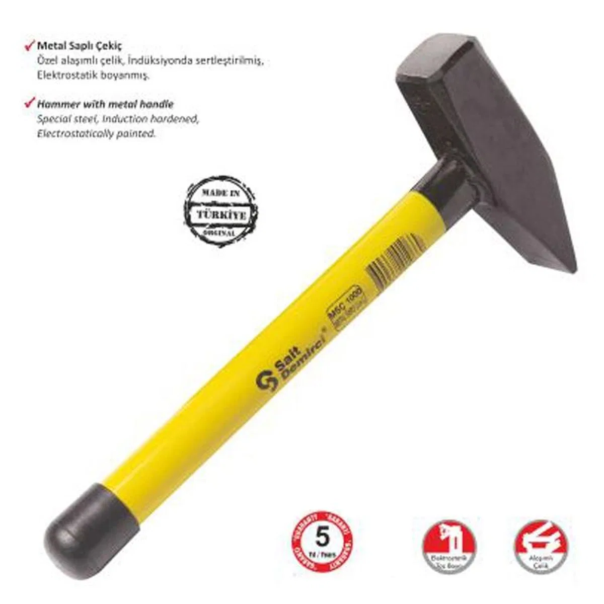 Metal Saplı Çekiç 1500 Gr