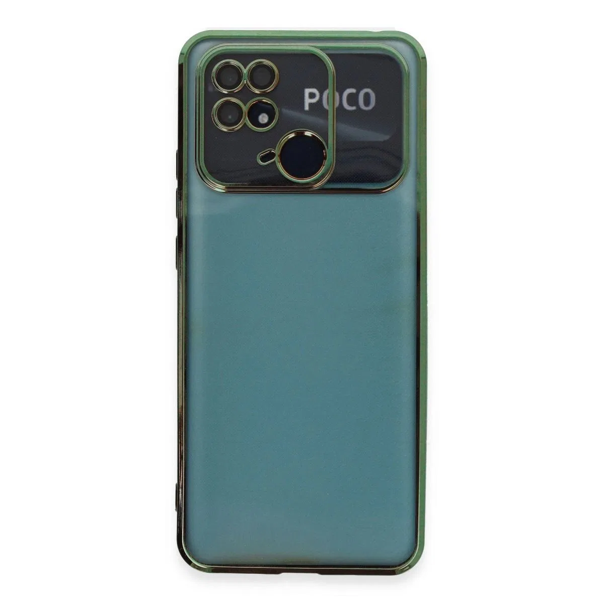 Xiaomi Redmi 10c Kılıf Razer Lensli Silikon - Yeşil görsel 2