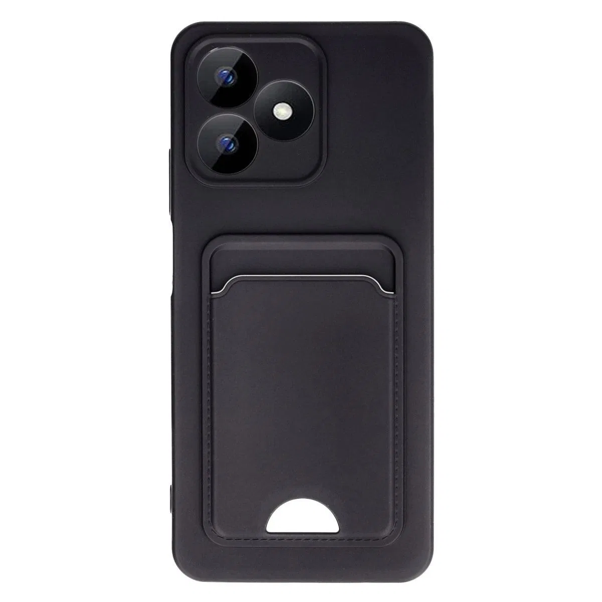 Realme Note 50 4g Kılıf Kelvin Kartvizitli Silikon - Siyah