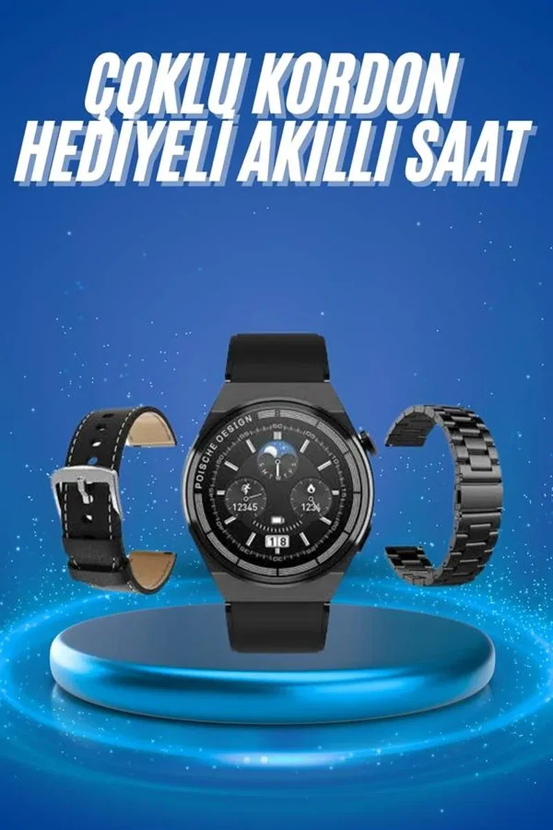 Çoklu Kordon Hediyeli Akıllı Saat Çağrı Cevaplama Müzik Dinleme Dokunmatik Ekran görsel 2