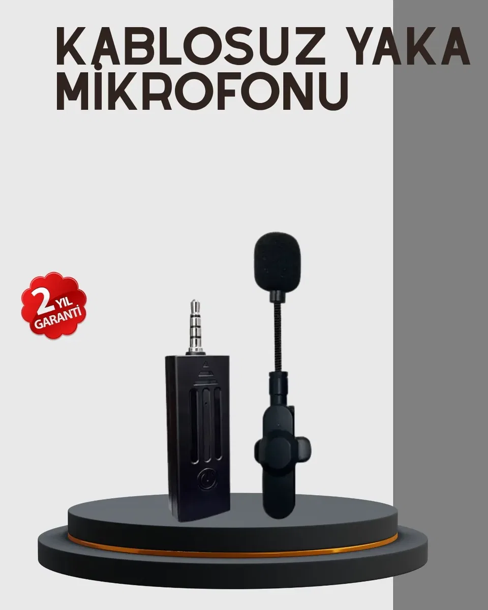 20 Metre Menzilli Kablosuz Yaka krofonu Gürültü Engelleyici