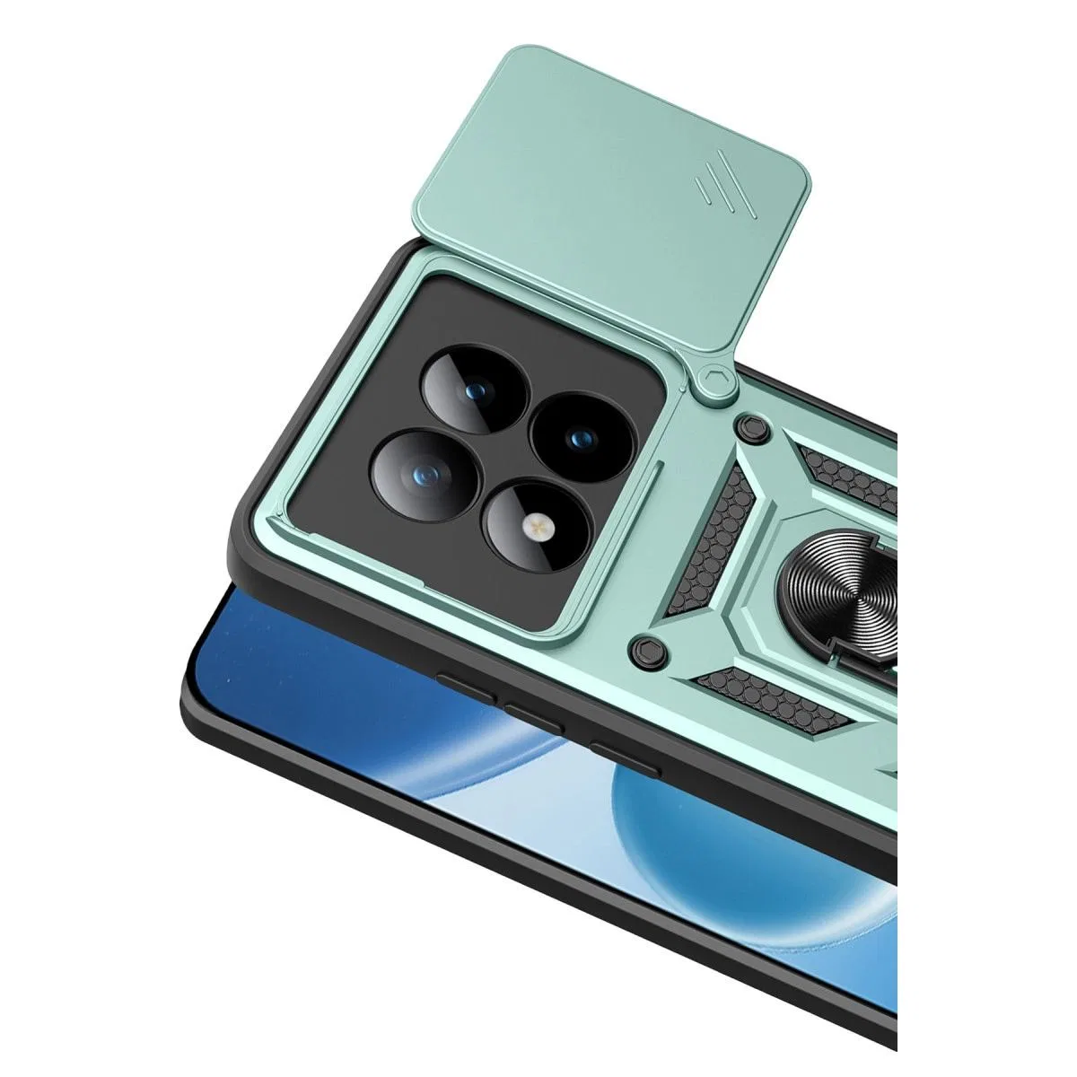 Xiaomi Redmi Note 15 Pro 5g Pars Lens Yüzüklü Silikon - Yeşil görsel 2