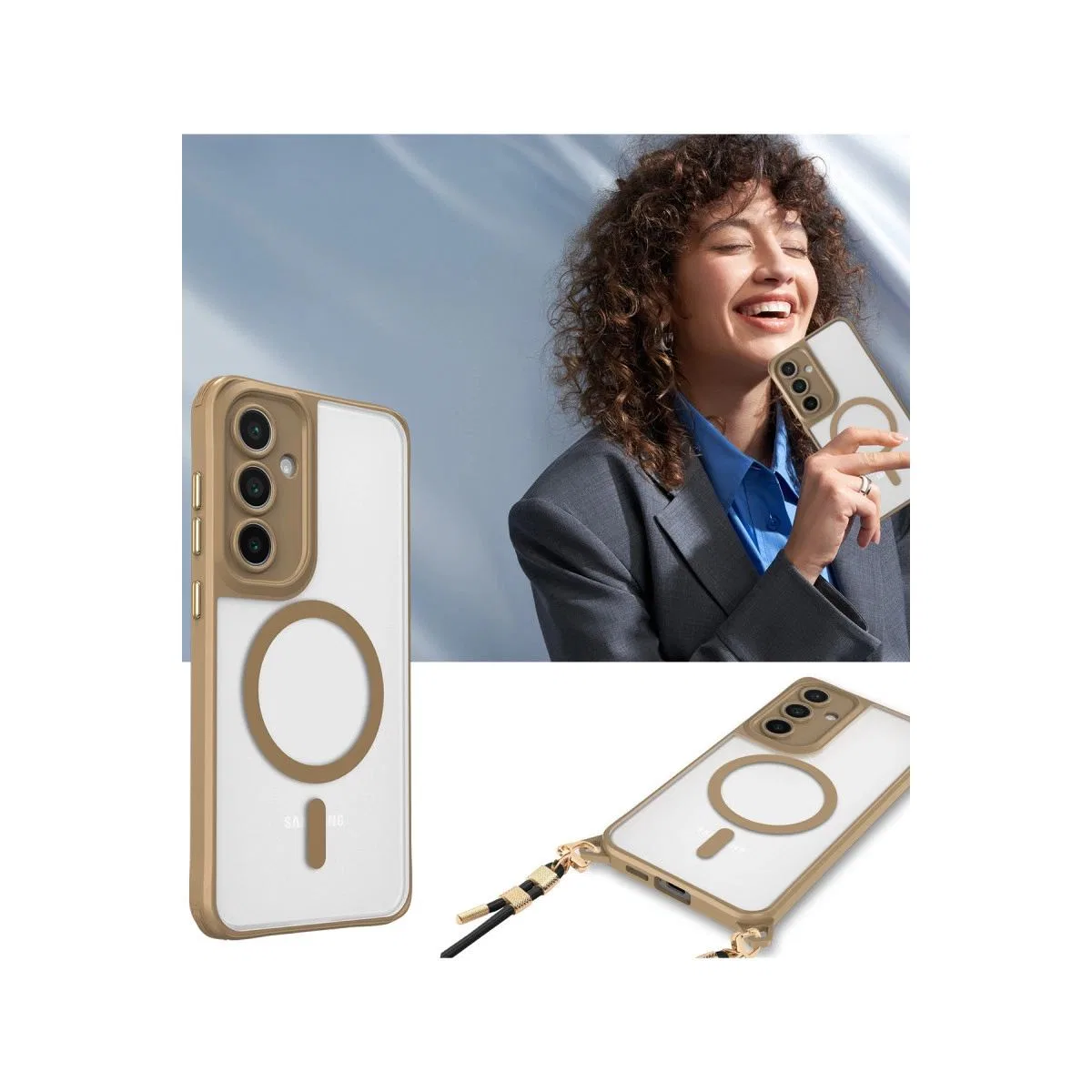 Samsung Galaxy S23 Plus Kılıf Enka Magsafe Silikon Kılıf - Siyah görsel 3