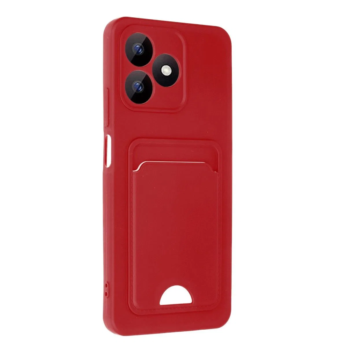 Realme Note 50 4g Kılıf Kelvin Kartvizitli Silikon - Kırmızı görsel 2