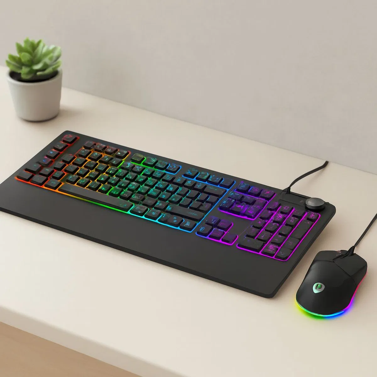 Mekanik Oyuncu Klavye ve RGB Mouse Seti (USB, 12800 DPI)