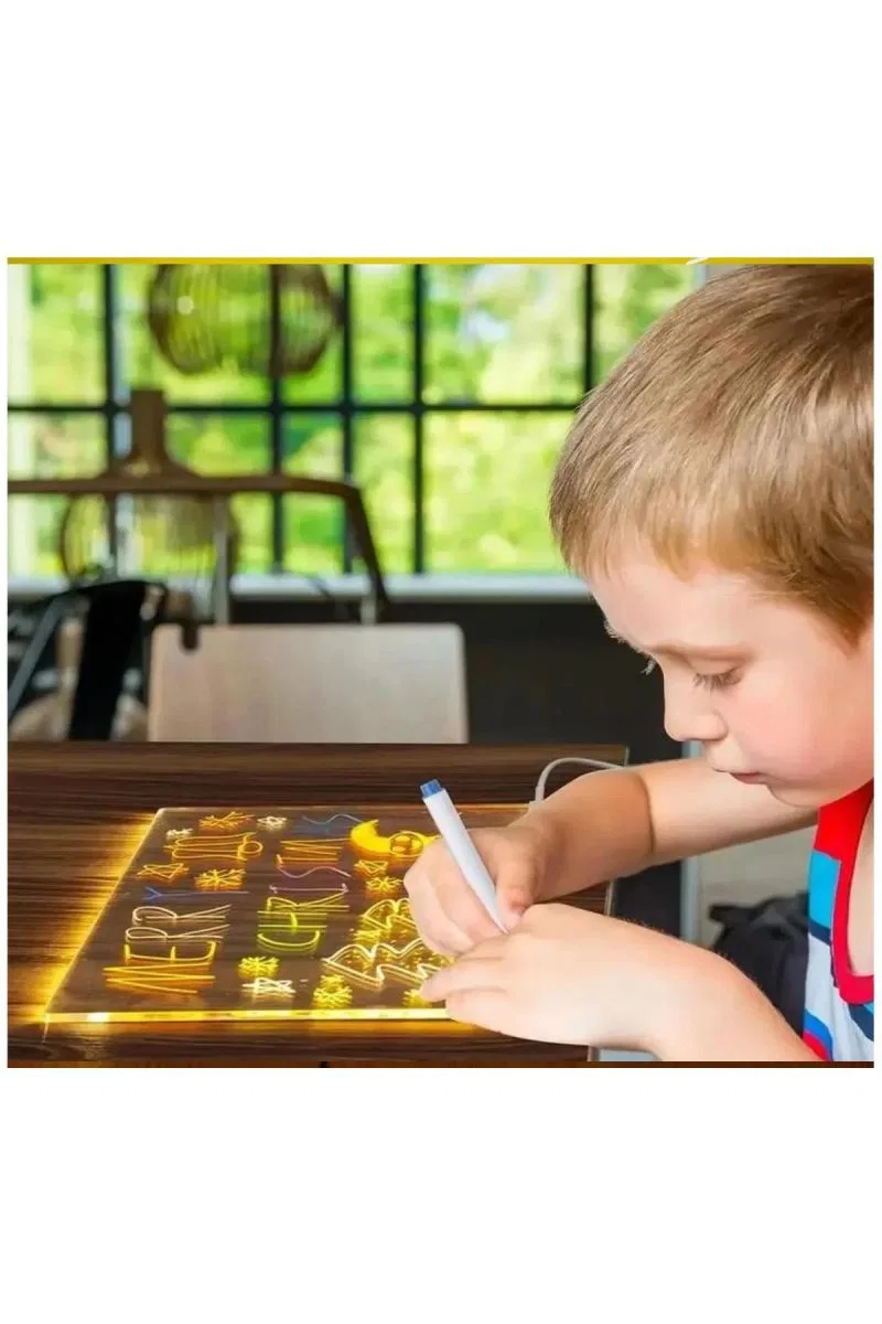 12 Inc Led Işıklı Çizim Tahtası Ayarlanabilir Stant Ve Kalemleri İle görsel 2
