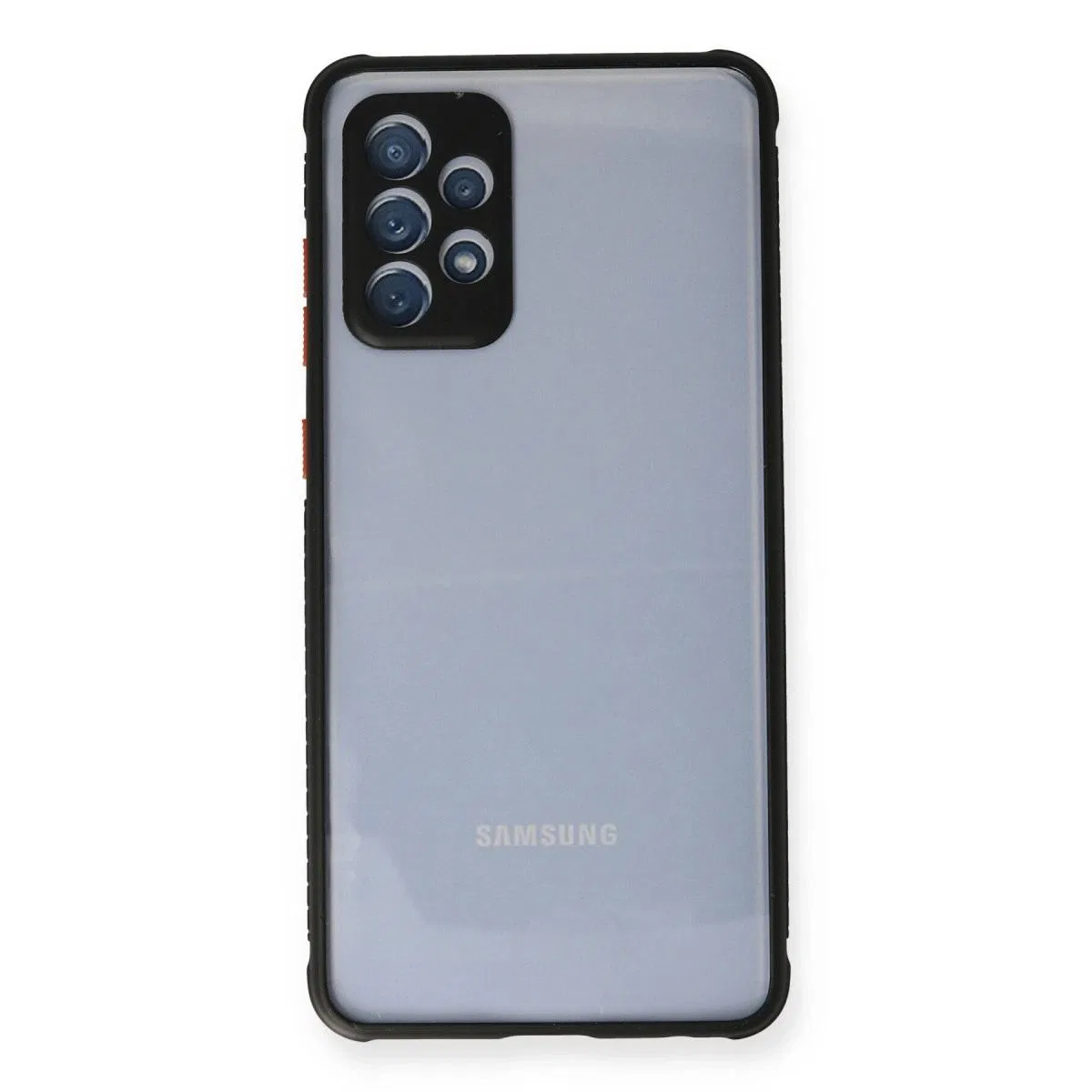 Samsung Galaxy A72 Kılıf Miami Şeffaf Silikon - Siyah görsel 2