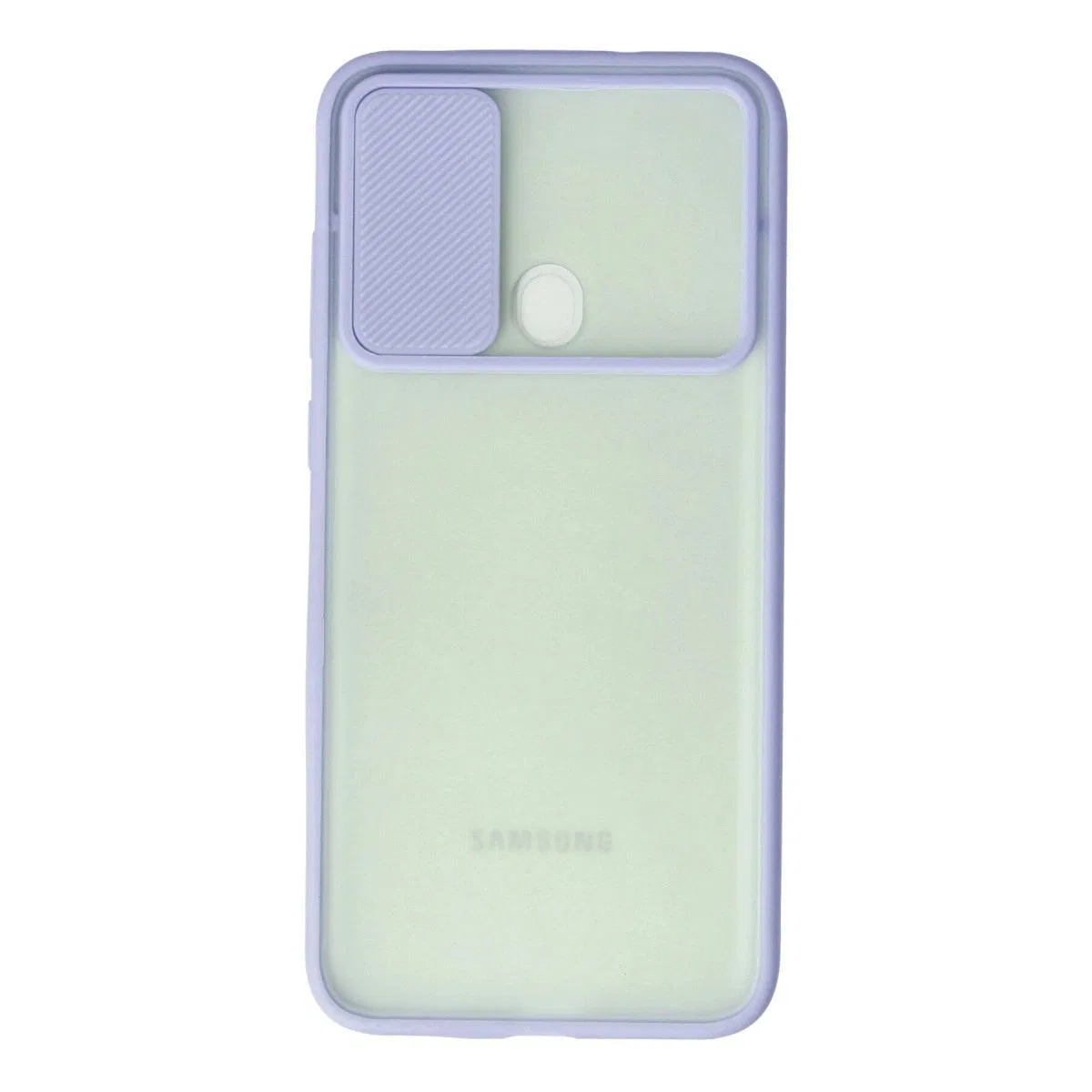 Samsung Galaxy A11 Kılıf Palm Buzlu Kamera Sürgülü Silikon - Lila görsel 2
