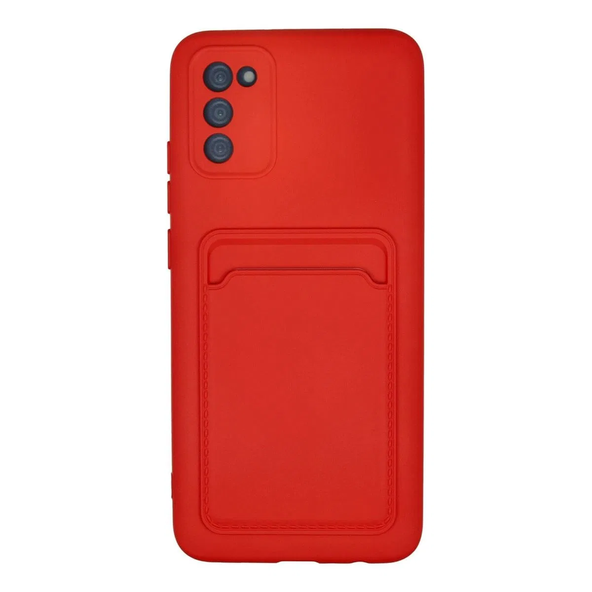 Newface Samsung Galaxy A02s Kılıf Kelvin Kartvizitli Silikon - Kırmızı
