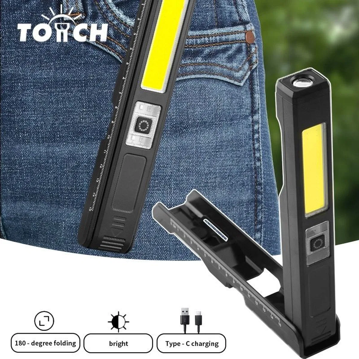 Gold Silver Gs-2070 30w Şarjlı Mıknatıslı Katlanabilir Led Çalışma Tamirci Feneri görsel 7