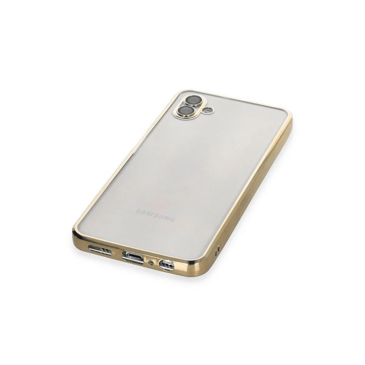 Samsung Galaxy A04 Kılıf Razer Lensli Silikon - Gold görsel 4