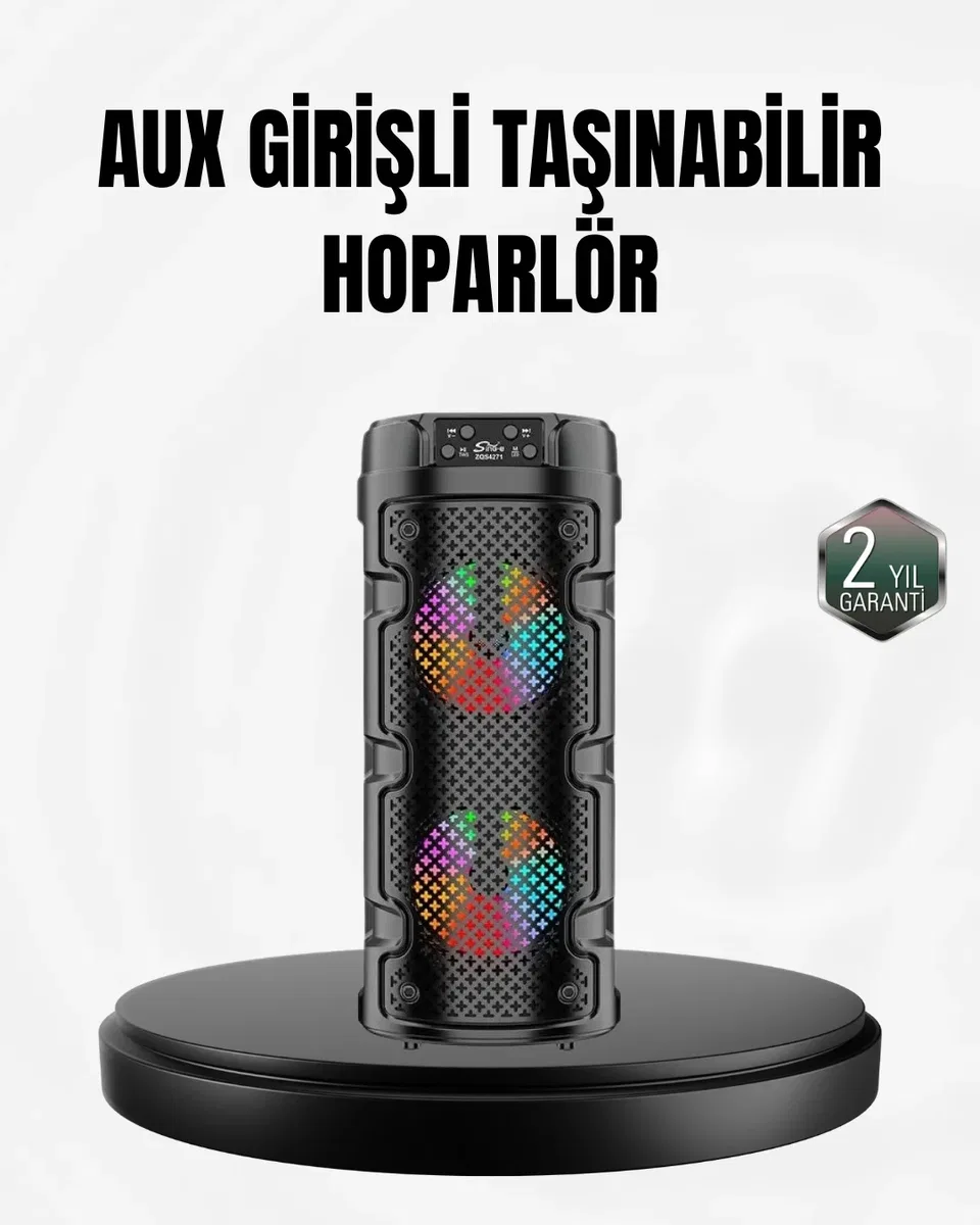 Kablosuz Stereo Hoparlör USB + SD Kart + AUX Destekli Bluetooth 5. 0