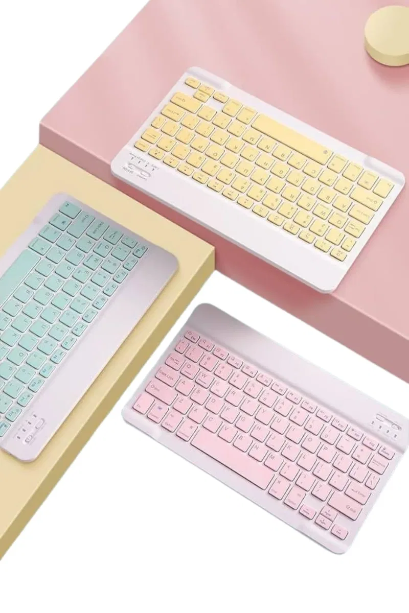 Bluetooh Wıreless Keyboard Siyah Q Klavye İOS Ipad Android Windows Uyumlu görsel 2