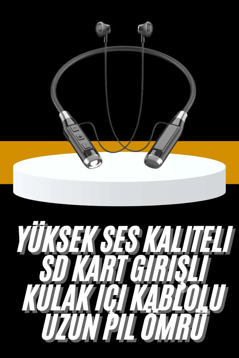Yeni Nesil Silikonlu Kulak İçi Kablosuz Kesintisiz Bluetooth Kulaklık Kablolu görsel 2