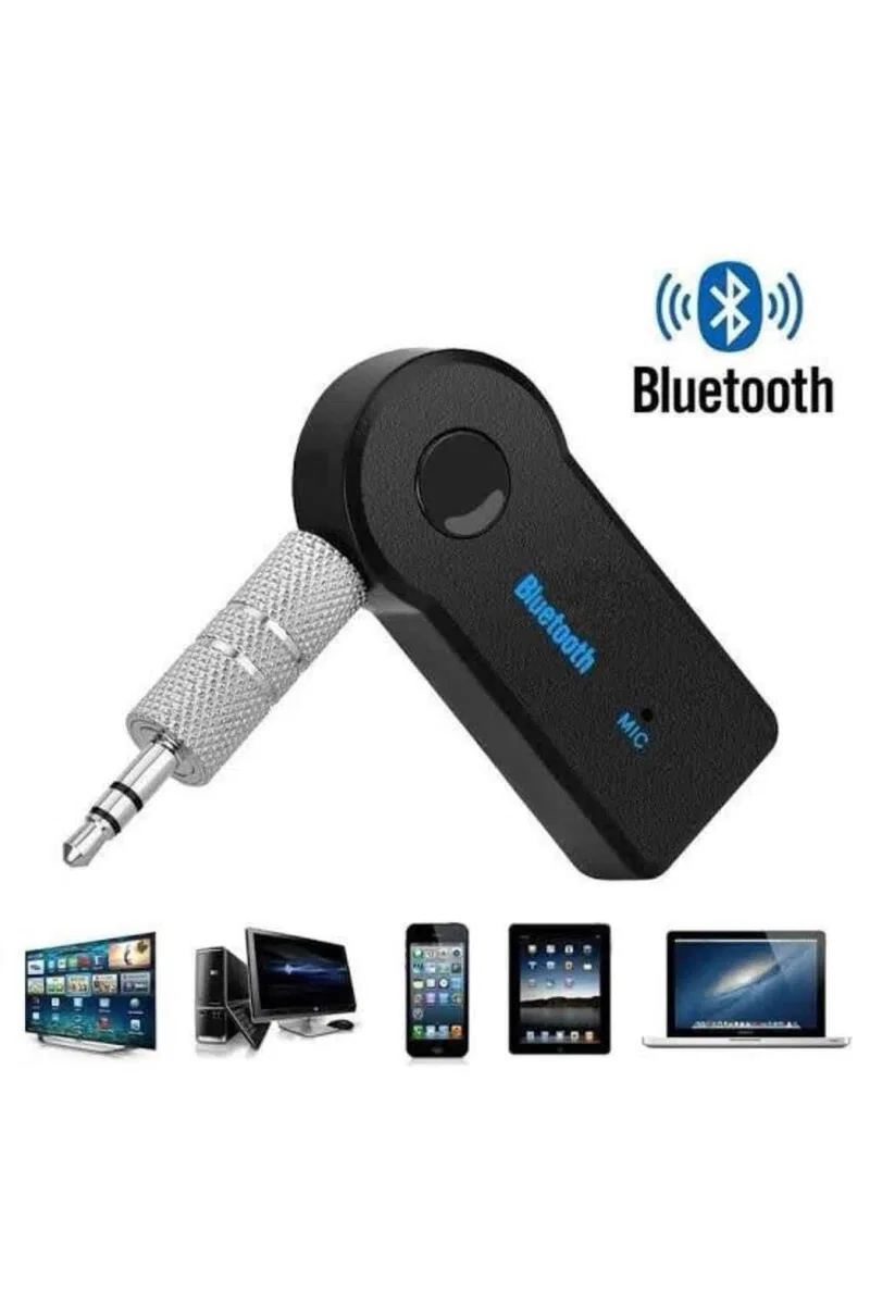 Yeni Nesil Bluetooth Aux Araç Kiti Siyah TV Tablet Telefon Araç Araba görsel 2