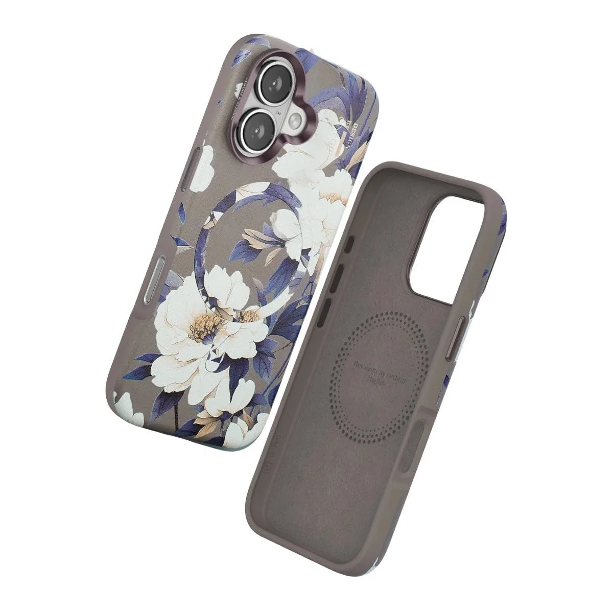 Onegif Apple İphone 16 Flower Series Magsafe Kapak - Gri görsel 2