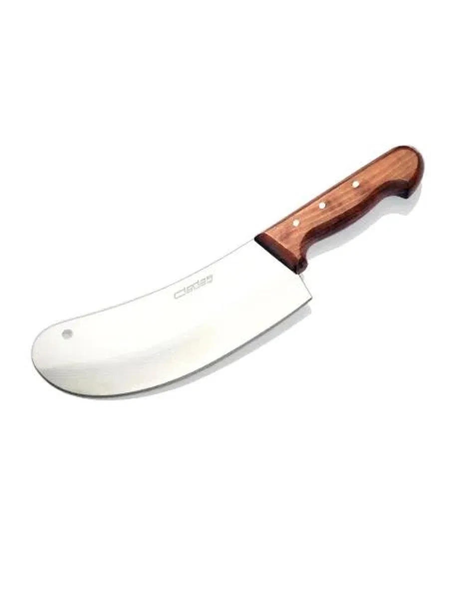 Bursa Paslanmaz Mutfak Soğan Satırı, Börek Bıçağı No: 2, 18 Cm - Ahşap Sap