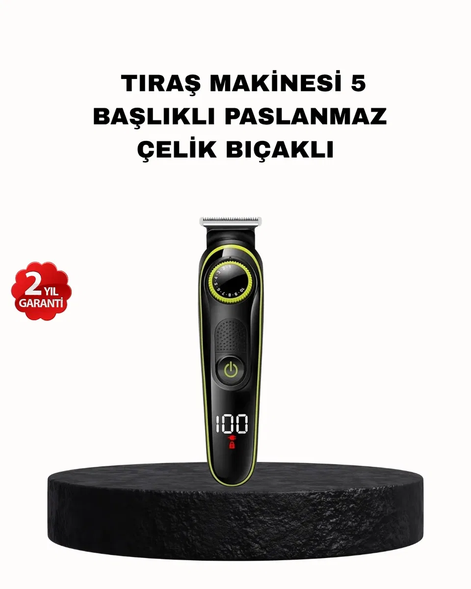 5’i 1 Arada Erkek Bakım Seti Şarjlı Suya Dayanıklı Çok Fonksiyonlu