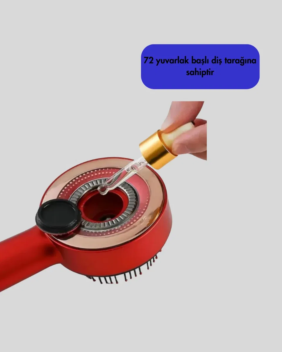 Elektrikli Titreşim Masaj Tarak Kırmızı Işık Terapi görsel 3