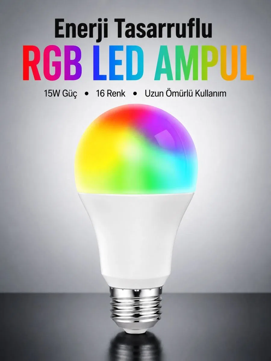Enerji Verimli Akıllı Led Ampul, Uzaktan Kontrol Özellikli