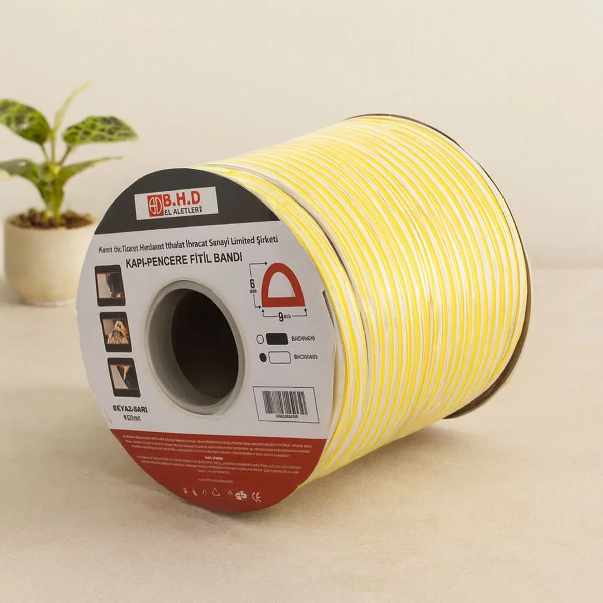 D Profil Fitil Bant 9x6 mm Beyaz 100 m (2x50 m)