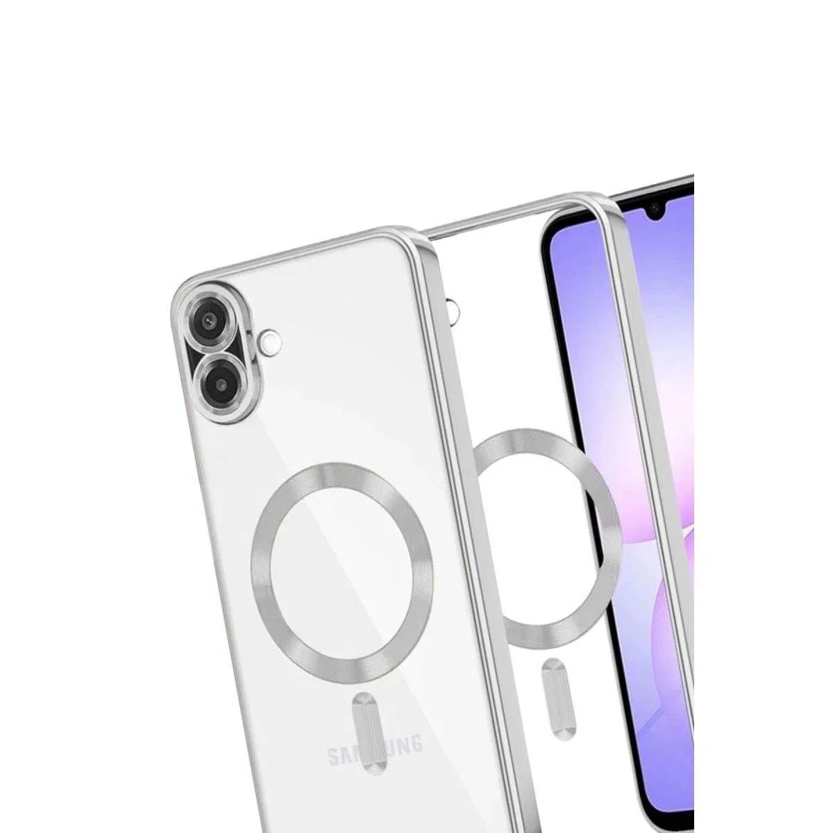 Samsung Galaxy A07 4g Kross Magneticsafe Kapak - Gümüş görsel 3