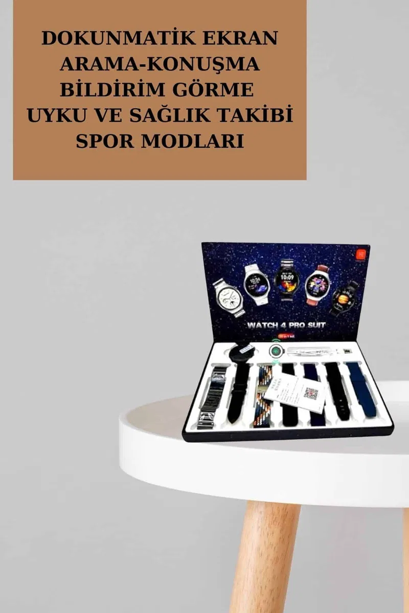 Powerbank Aynalı Bluetooth Kulaklık Ve Akıllı Saat Seti ANC Özelliği Dokunamatik görsel 4