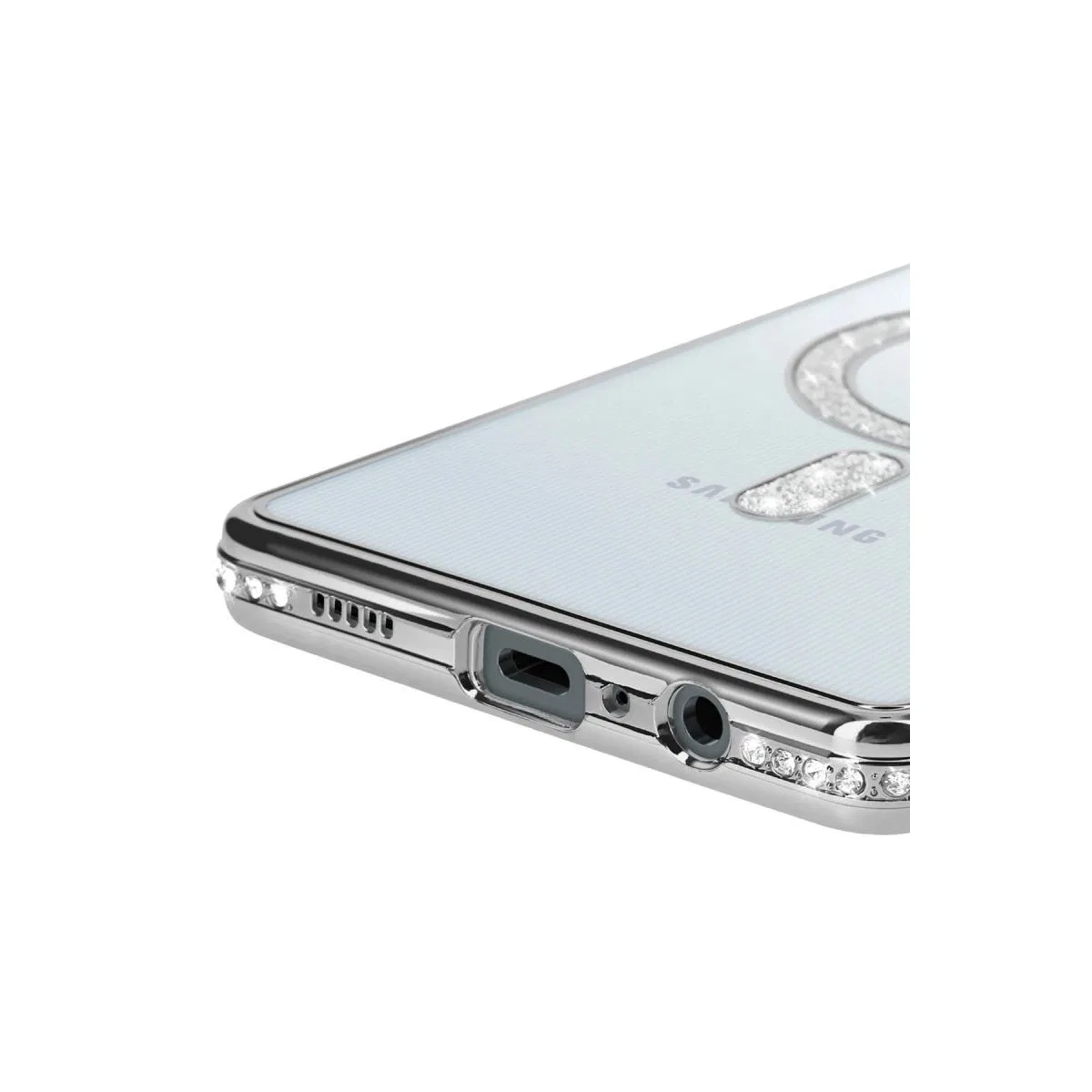 Samsung Galaxy A06 Joke Simli Magneticsafe Kılıf - Gümüş görsel 4