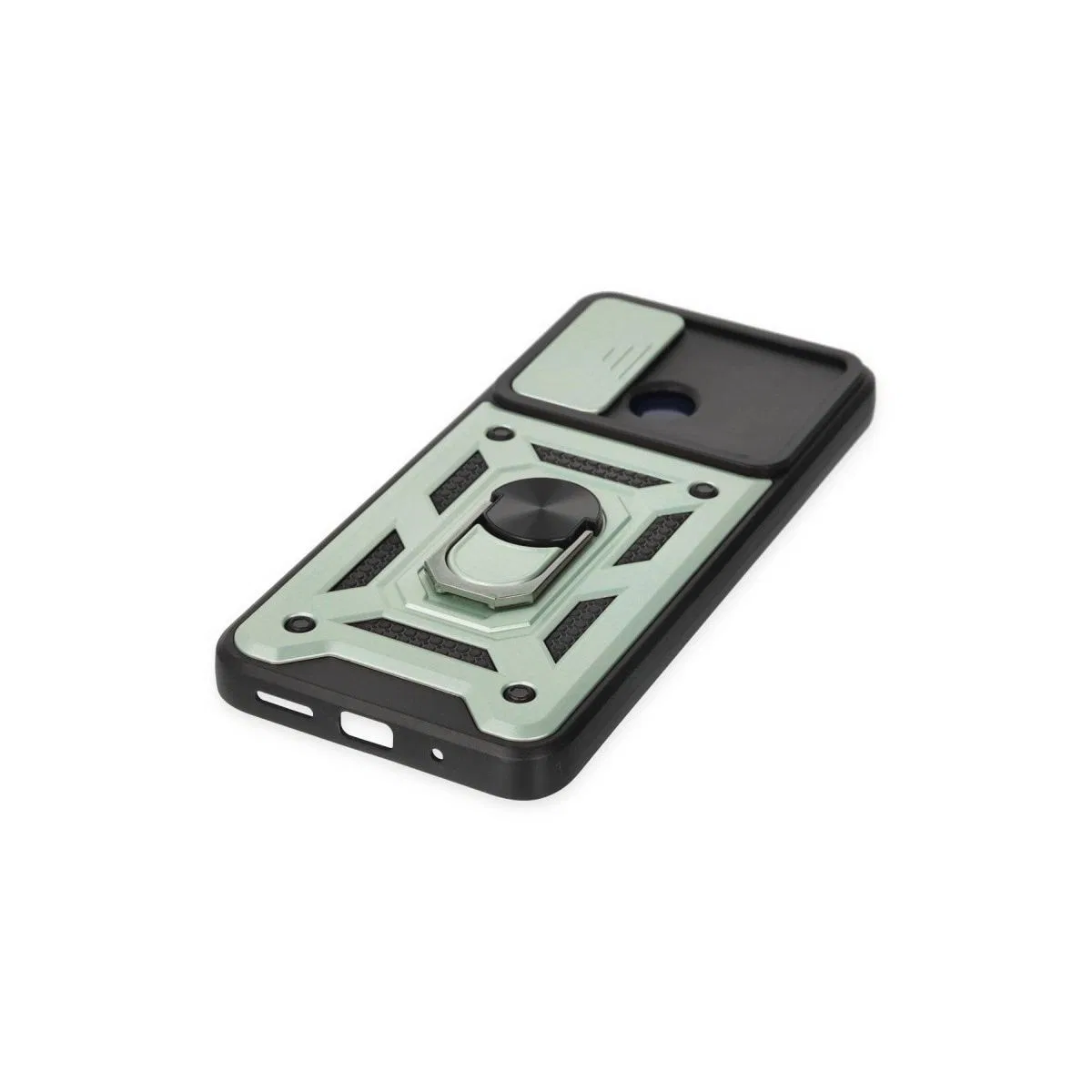 Xiaomi Redmi 10c Kılıf Pars Lens Yüzüklü Silikon - Yeşil görsel 5