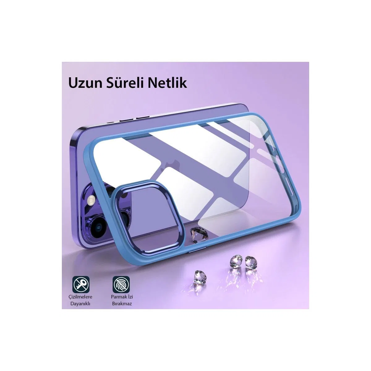 Apple İphone 14 Pro Max Kılıf Power Silikon - Lila görsel 6