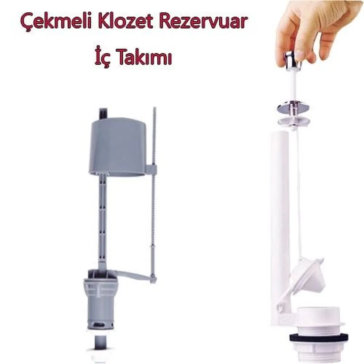 Klozet Sifon Çekmeli Rezervuar İç Takım Su Tasarruflu Seramik görsel 4