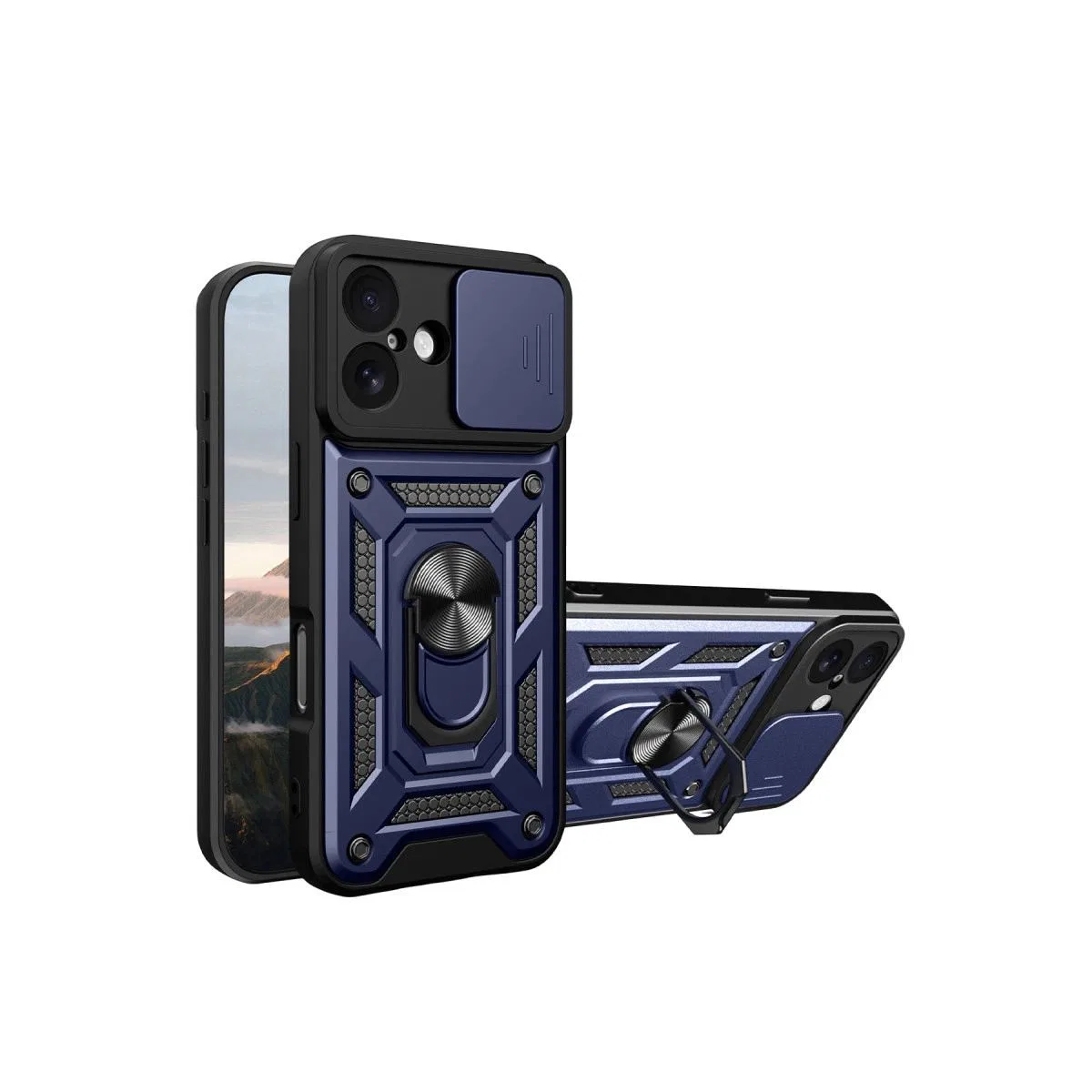 Apple İphone 17 Pars Lens Yüzüklü Silikon - Lacivert