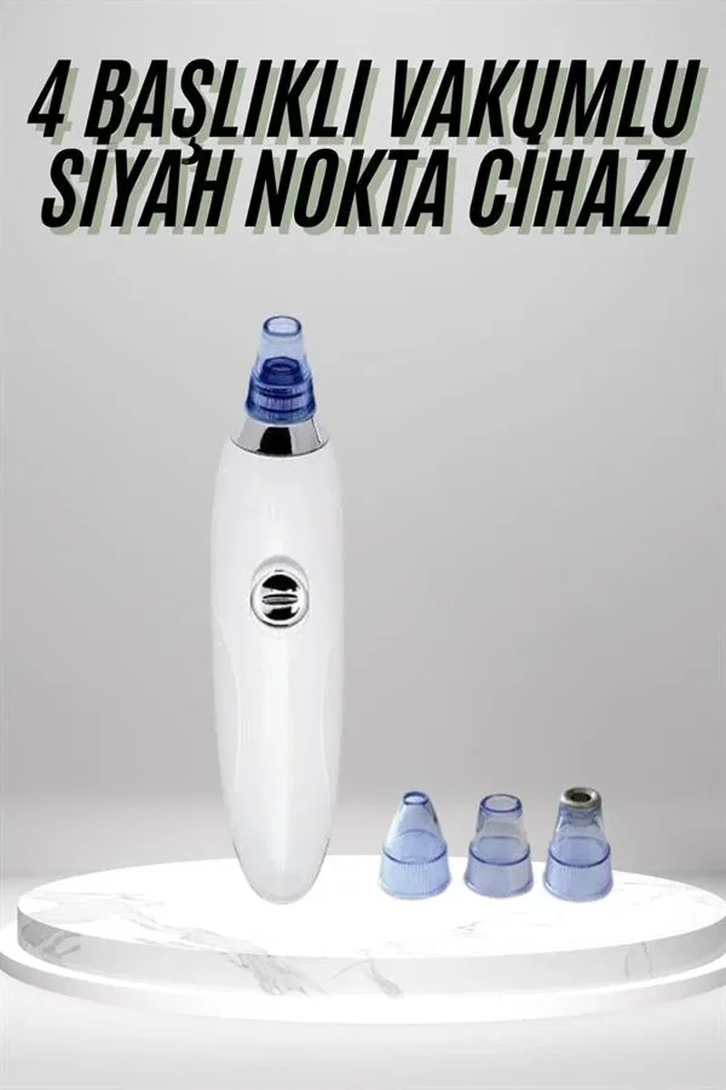 4 Başlıklı Pilli Vakumlu Siyah Nokta Temizleyici Akne Ve Sivilce Önleyici görsel 2