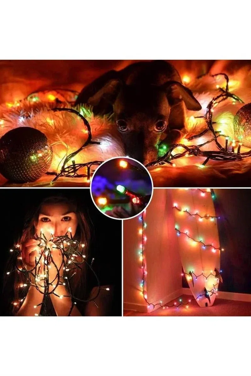 5 Metre Ampul LED Işık Renkli RGB Çok Renkli Led Aydınlatma görsel 5