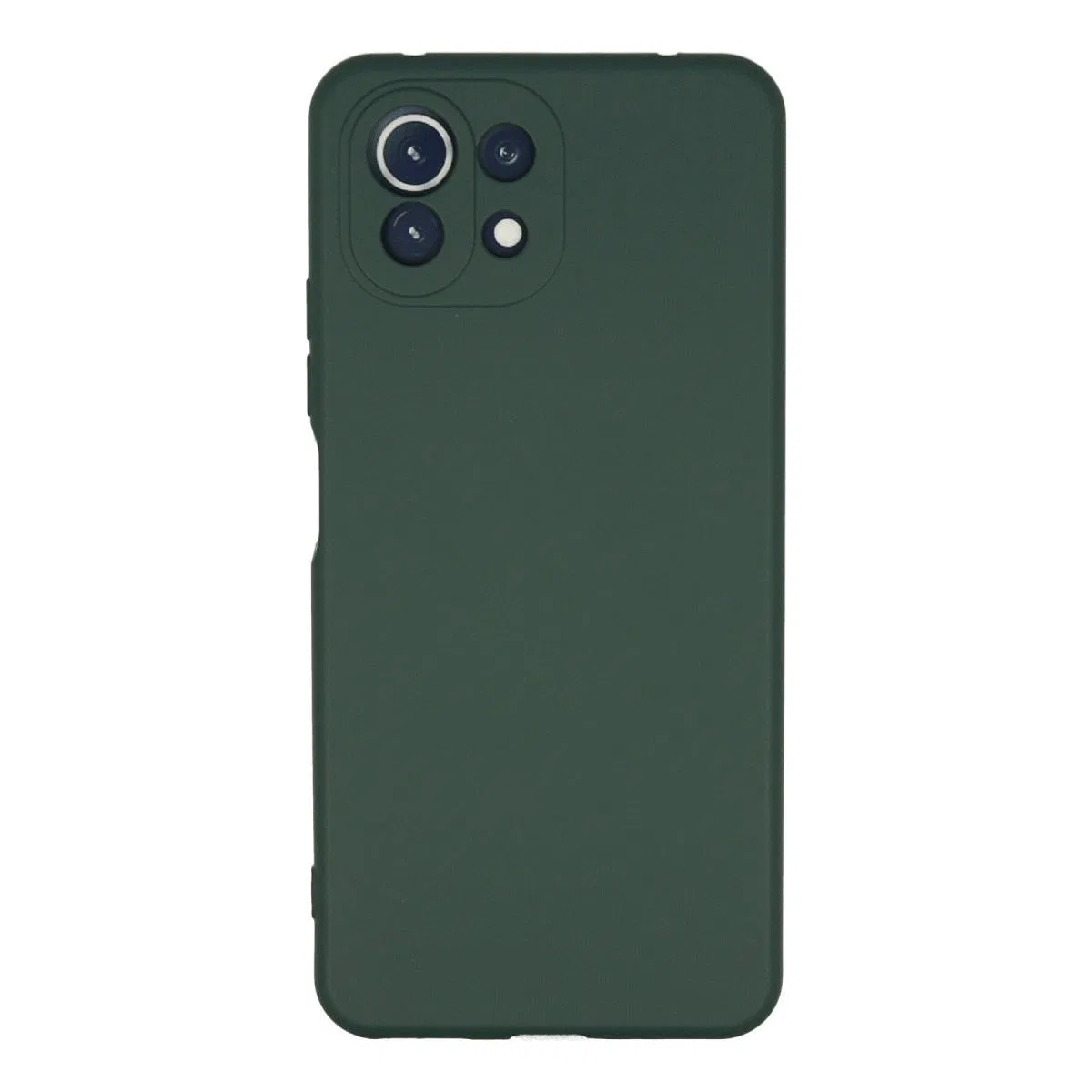 Xiaomi Mi 11 Lite Kılıf Nano İçi Kadife Silikon - Koyu Yeşil