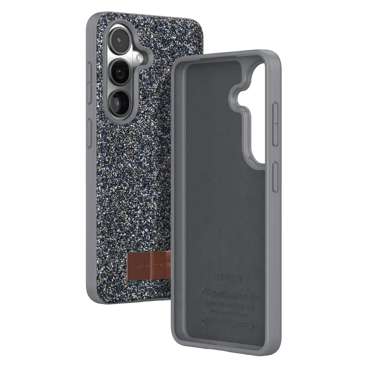 Onegif Samsung Galaxy S26 Bright Simli Kapak - Gümüş görsel 3