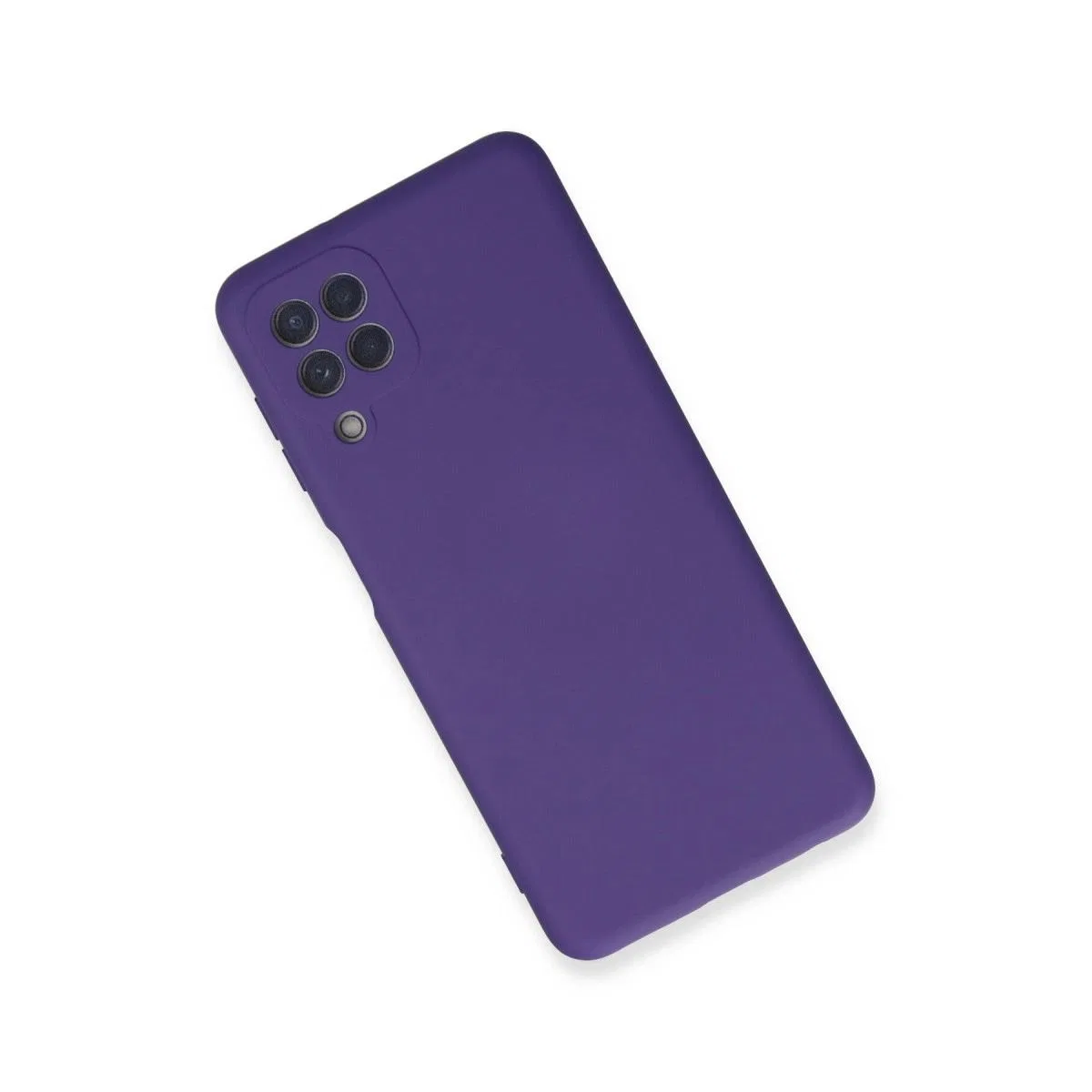 Samsung Galaxy A22 Kılıf Nano İçi Kadife Silikon - Mor görsel 2