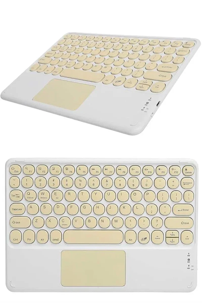 Bluetooth Touchpad Klavye Ultra İnce Taşınabilir Q Klavye Yeni Nesil görsel 5