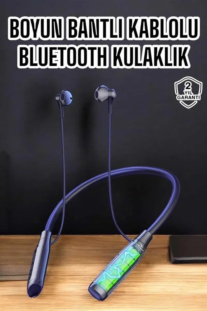 Yeni Nesil Bluetooth Kulaklık Kablolu Kulak İçi Dijital Göstergeli görsel 2