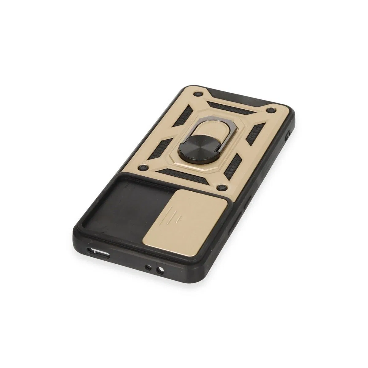 Xiaomi Mi 12t Pro Kılıf Pars Lens Yüzüklü Silikon - Gold görsel 4