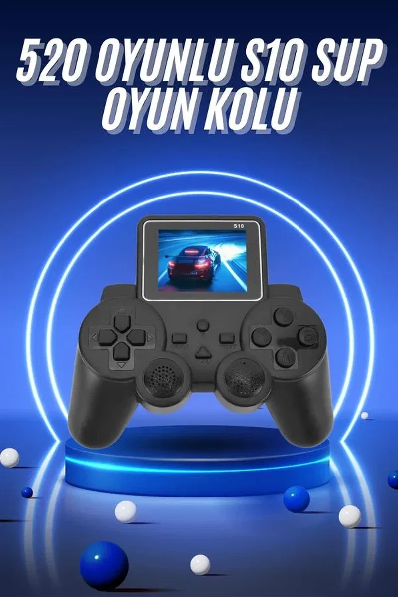 2. 4 İnç Ekran 520 Oyunlu Retro Temalı Kablosuz Oyun Kolu El Atarisi görsel 2