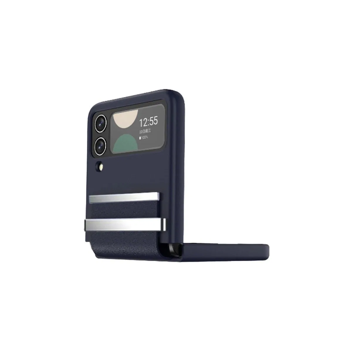 Samsung Galaxy Z Flip 4 Kılıf Belt Flip Kapak - Lacivert görsel 4