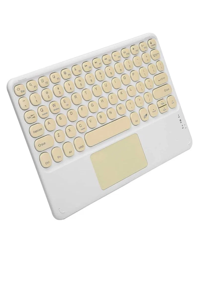 Touchpad Uyumlu Bluetooth Klavye Slim Kablosuz Wifi Q Klavye görsel 2