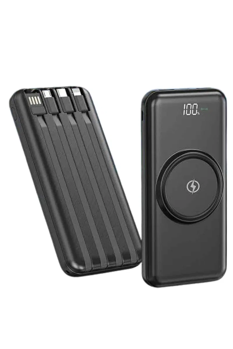 Kablosuz Çoklu Şarj Girişli 10. 000 Mah Kablolu Powerbank Taşınabilir görsel 3