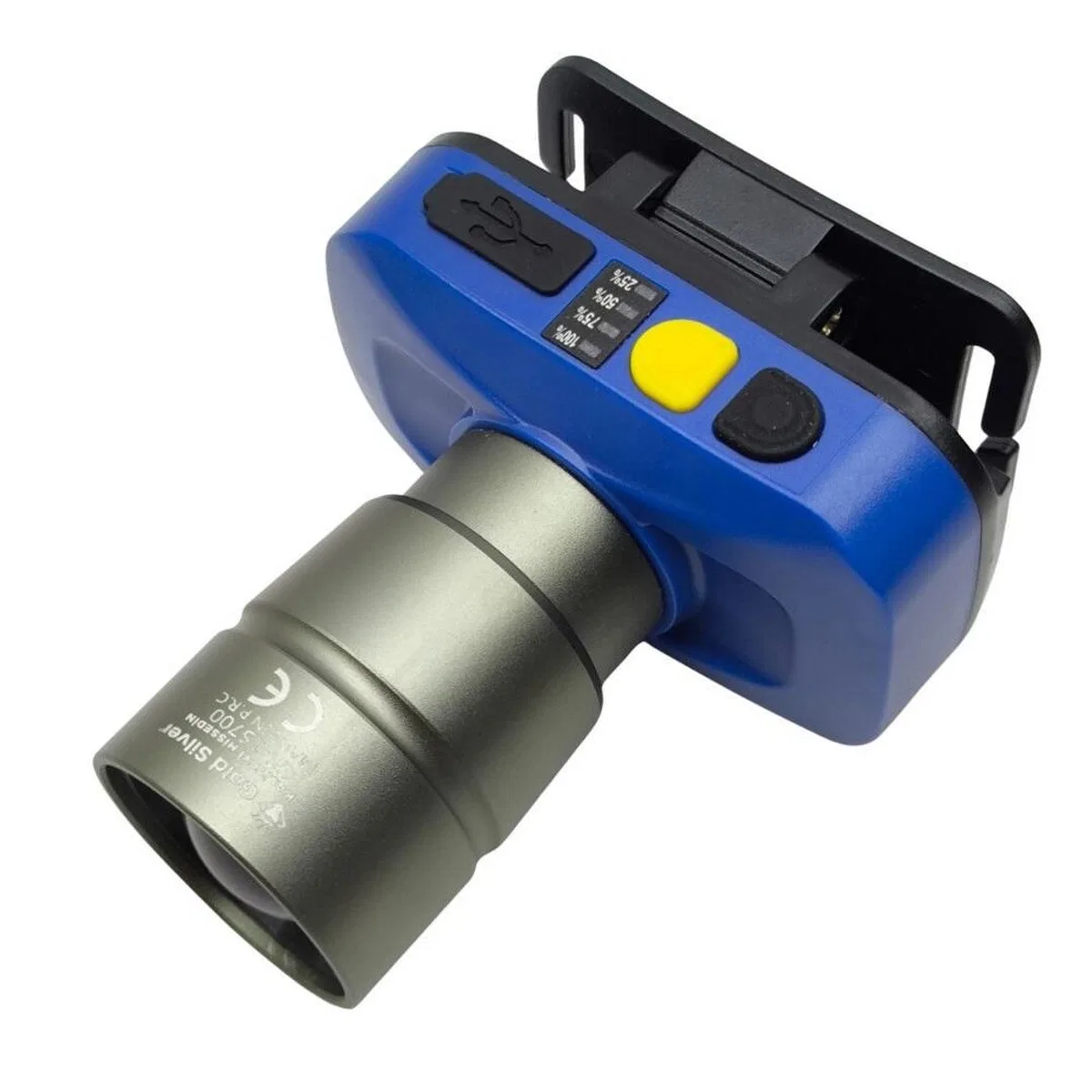 Gold Silver Gs-15700 20w 2000 Lümen Sarı Beyaz Işık Zoomlu Şarj Edilebilir Kafa Feneri görsel 2