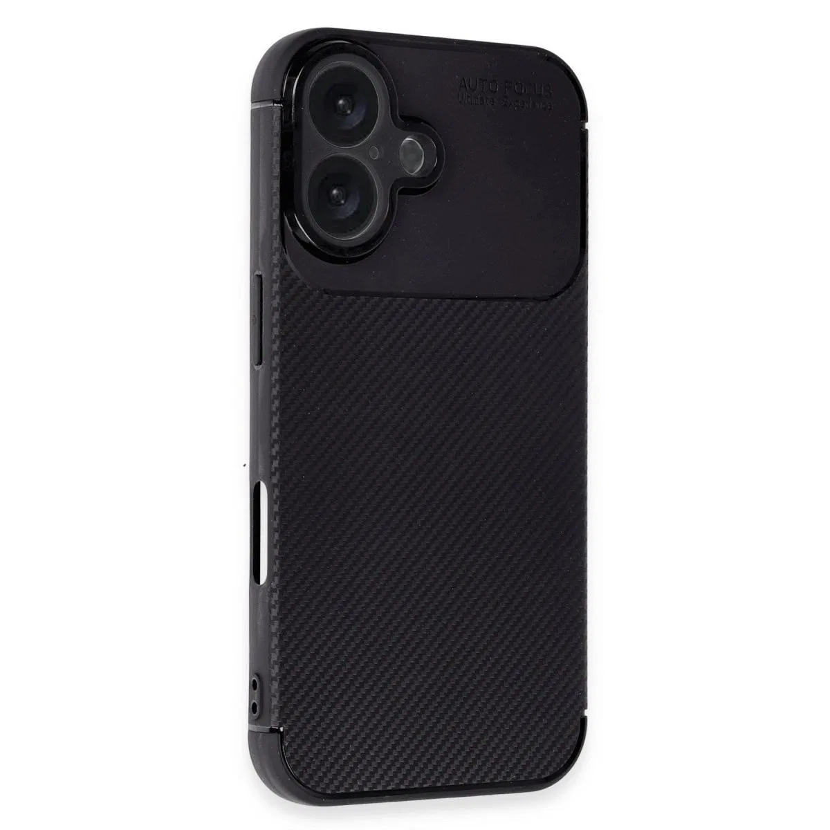 Apple İphone 16 Plus Kılıf Auto Focus Karbon Kapak - Siyah görsel 2