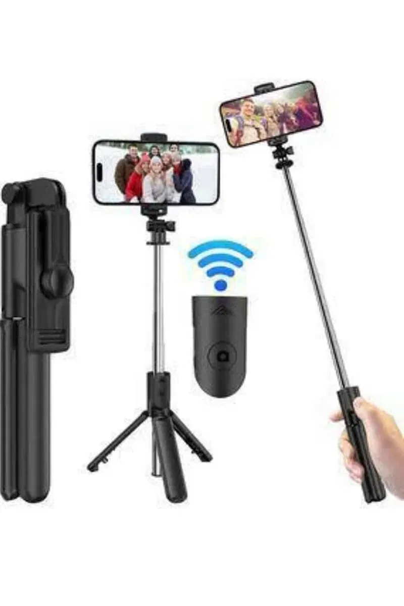 Cep Telefonu Tripod Standı Manyetik Selfie Sopa Bluetooth Uzaktan Kumandalı görsel 3