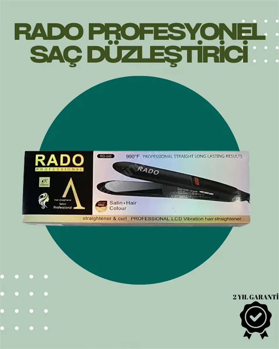 Rado RD-446 – Titanyum Seramik, 2. 5 Metre Kablo, Hızlı Isınan Saç Düzleştirici görsel 2